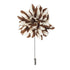 Silk Flower Lapel Pin, Brown and White Stripes